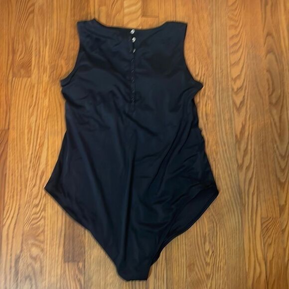Andie The Malibu One Piece LT Swimsuit Black plus size XXL tall NWT long torso - Picture 3 of 8
